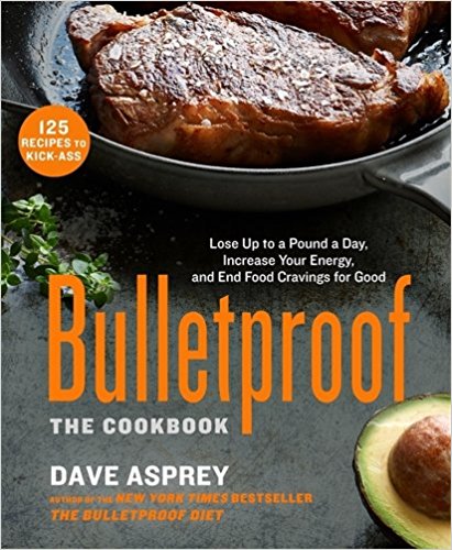 Portada del libro de Dave Asprey "Bulletproof: The Cookbook" (el libro de cocina bulletproof)