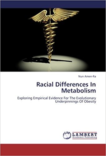 Portada del libro del dr Nun Amen-Ra "Racial differences in metabolism"